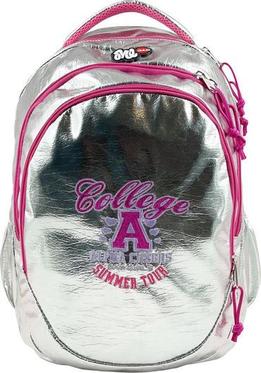 Σχολική Τσάντα Δημοτικού Lyc Sac One The Jock College Πλάτης Ασημί