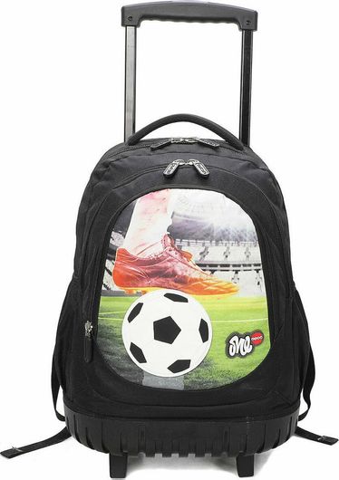 Σχολική Τσάντα Δημοτικού Lyc Sac Football Τρόλεϊ Μαύρο