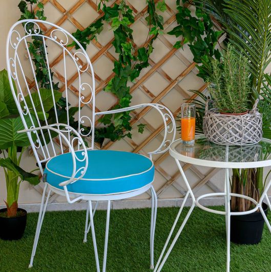 Μαξιλάρι Κάθισμα Φερ Φορζέ Στρογγυλό Αδιάβροχο 43x43x6cm Be Comfy 6001 Μπλε