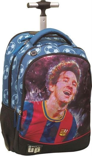 Σχολική Τσάντα Δημοτικού Back Me Up Τρόλεϊ Football Messi Celebrity Icons Μπλε