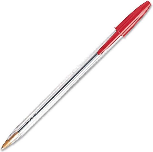 Bic Cristal Στυλό Ballpoint 1mm Κόκκινο με Κόκκινο Μελάνι