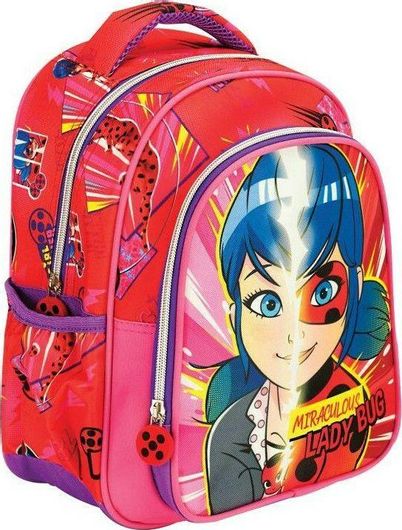 Σχολική Τσάντα Νηπίου Gim Πλάτης Ladybug Girl Power Κόκκινο
