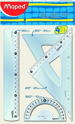 Σετ Γεωμετρικά Όργανα Maped Cristal 232865 20cm 