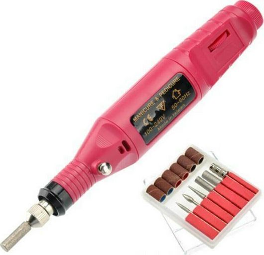 Ηλεκτρικός Τροχός Νυχιών B1600 Ρεύματος 3000rpm 10W Κόκκινο 
