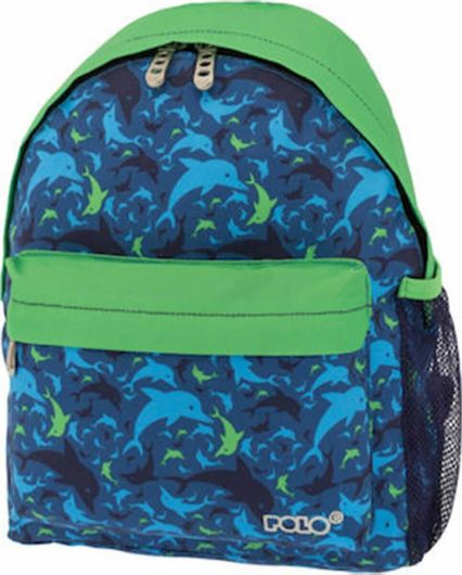 Σχολική Τσάντα Νηπίου Polo Mini Dolphins Πλάτης Μπλε