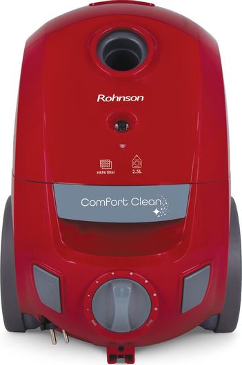 Rohnson R-1185 Ηλεκτρική Σκούπα 800W με Σακούλα 2.5lt Κόκκινη