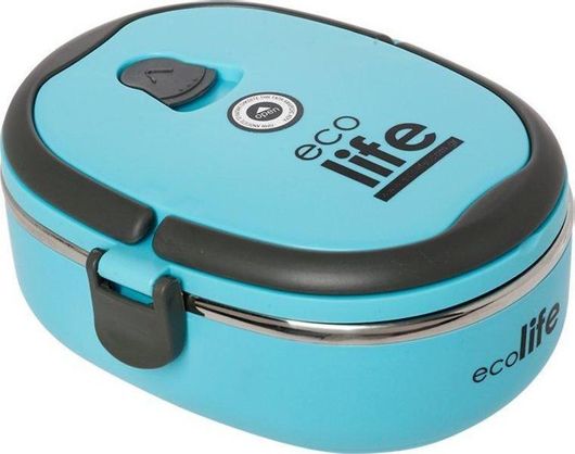 Δοχείο Φαγητού Ecolife Double Wall Θερμός Πλαστικό 800ml Μπλε