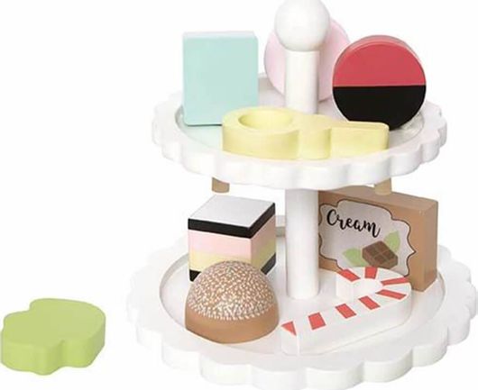 Ξύλινα Γλυκάκια με Βάση Σερβιρίσματος Jabadabado JB-T263