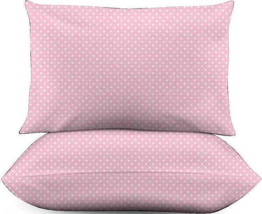 Μαξιλαροθήκες Marwa Σετ 50x70cm Marwa 019 Πουά Ροζ