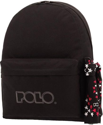 Σχολική Τσάντα Γυμνασίου / Λυκείου Πλάτης Polo Original 600D Μαύρο