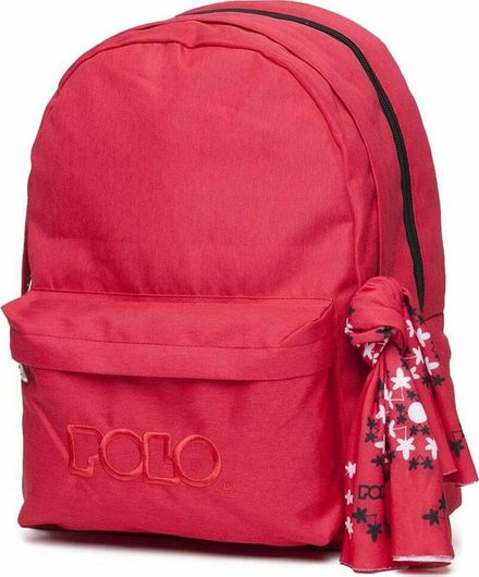 Σχολική Τσάντα Γυμνασίου / Λυκείου Πλάτης Polo Original Double 600D Κόκκινο
