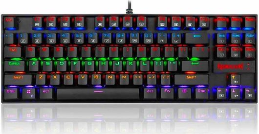 Redragon K552 Kumara Gaming Μηχανικό Πληκτρολόγιο Tenkeyless με Outemu Blue διακόπτες & RGB φωτισμό Αγγλικό US