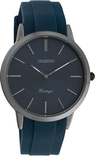 Ανδρικά Ρολόγια Oozoo Vintage Λουράκι από Καουτσούκ C20171 Σκούρο Μπλε