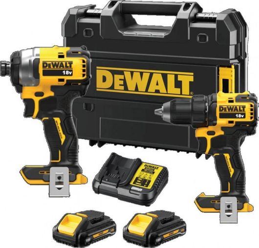 Κρουστικό Δραπανοκατσάβιδο Dewalt 18V XR Brushless Σετ με 18V Brushless Παλμικό Κατσαβίδι DCK2062L2T