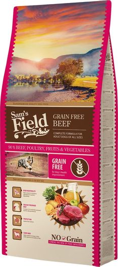 Ξηρά Τροφή Sam'S Field 13kg χωρίς Σιτηρά με Βοδινό & Κοτόπουλο