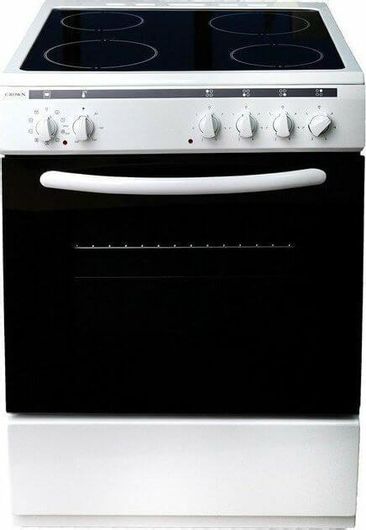 Crown Κουζίνα 65lt με Κεραμικές Εστίες Π60εκ. Λευκή