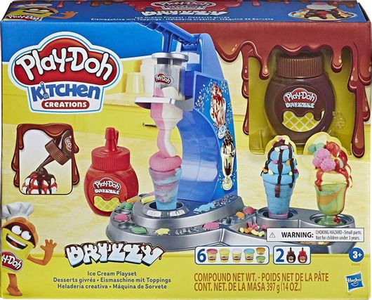 Πλαστελίνη Hasbro Play-Doh Kitchen Creations Drizzy Ice Cream 6τμχ για 3+ Ετών