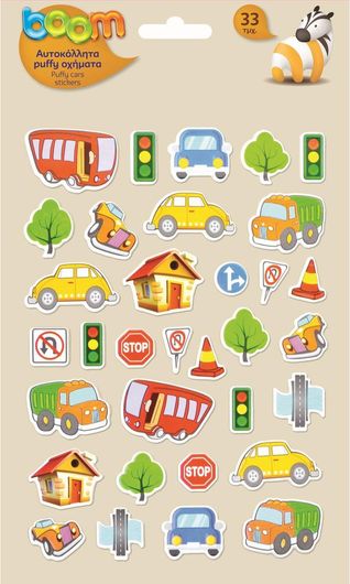 Αυτοκολλητα Boom Αφρωδη Αυτοκινητα 17τμχ