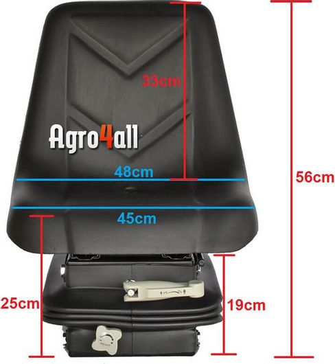 Κάθισμα 450mm με Γλυσιέρα Αμορτισέρ Ελατήρια & Ίσια Βάση