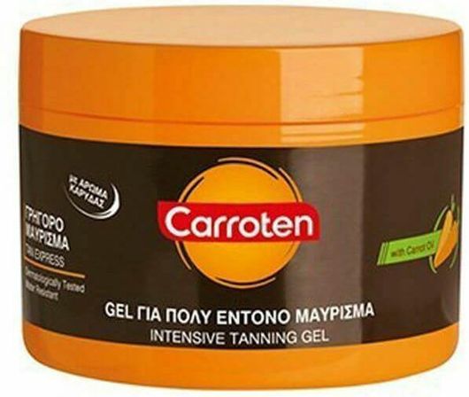 Τζελ Μαυρίσματος Carroten Intensive Tanning Gel Carrot Oil Αδιάβροχο για το Σώμα με Χρώμα 150ml