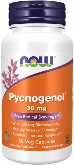 Now Foods Pycnogenol 30mg Ειδικό Συμπλήρωμα Διατροφής 60 φυτικές κάψουλες