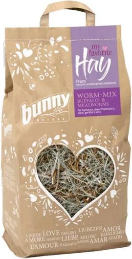 Χόρτο Τρωκτικών Bunny Nature για Κουνέλια με Μείγμα Σκουληκιών Βουβαλιού & Αλευροσκούληκο 100gr