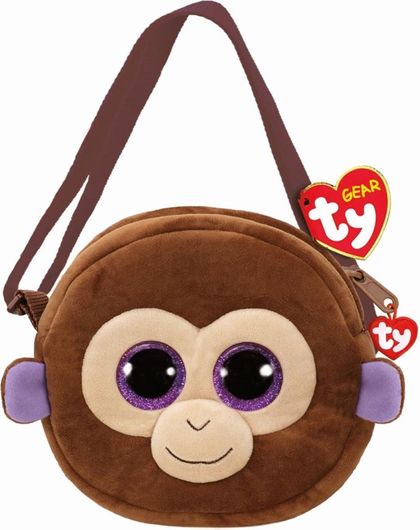 Παιδική Τσάντα Βόλτας TY Coconut Monkey 95102 Ώμου Καφέ