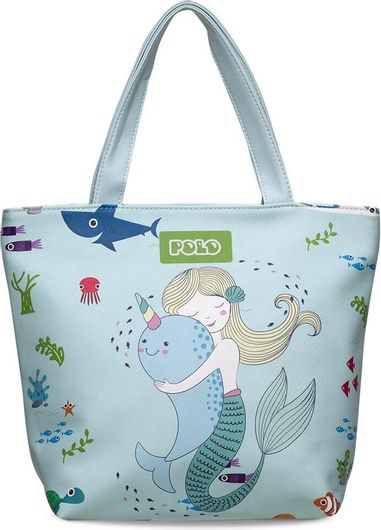 Παιδική Τσάντα Αγορών Polo Mini Shopper Cute 10lt Γαλάζιο