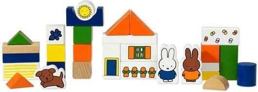 Τουβλάκια Miffy Ξύλινα για 2+ Ετών 50τμχ