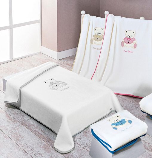 Κουβέρτα Κούνιας Pierre Cardin Nancy 545 Βελουτέ 110x140cm Μπεζ