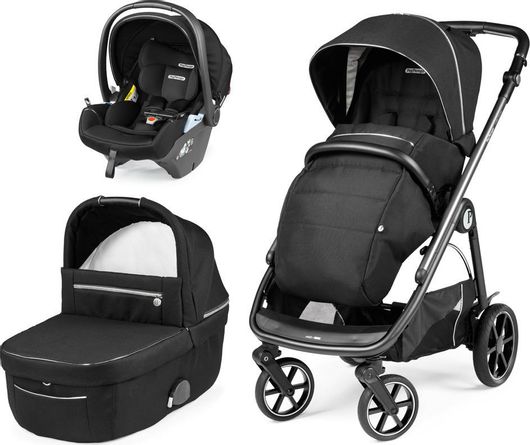 Παιδικό Καρότσι Peg Perego Veloce Lounge Modular 3 σε 1 με Καθισματάκι Αυτοκινήτου PrimoViaggio Lounge 0002828MU1300 Μαύρο