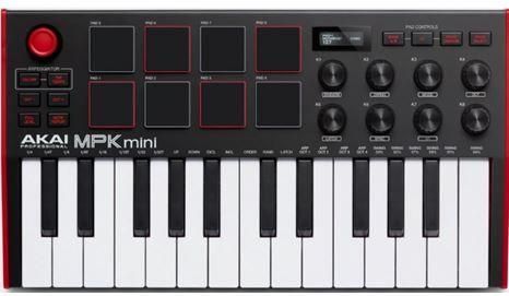 Midi Keyboard Akai MPK Mini MK3 με 25 Πλήκτρα Μαύρο