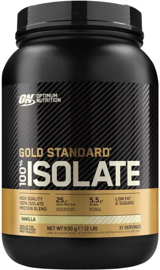 Optimum Nutrition Gold Standard 100% Isolate Πρωτεΐνη Ορού Γάλακτος Χωρίς Γλουτένη με Βανίλια 930gr