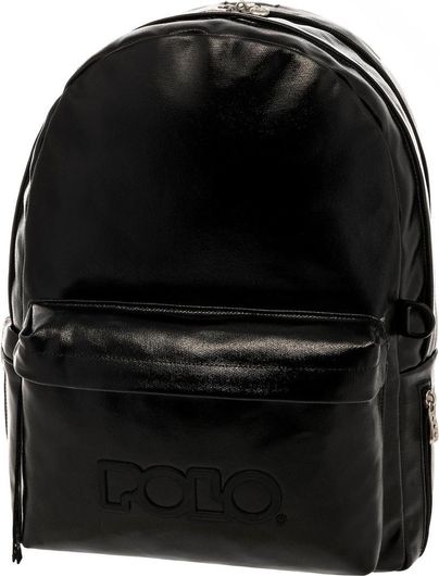 Σχολική Τσάντα Γυμνασίου / Λυκείου Πλάτης Polo Μαύρο