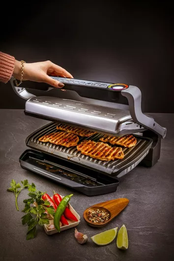 Tefal OptiGrill + XL Τοστιέρα Γκριλιέρα με Αποσπώμενες Πλάκες 2000W Inox