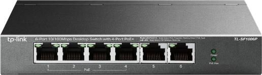 Switch TP-LINK TL-SF1006P v1 Unmanaged L2 PoE+ με 6 Θύρες Ethernet
