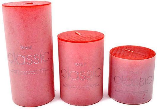 Κερί Fylliana Σετ 3τμχ Κόκκινο