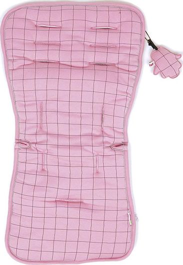 Κάλυμμα Καροτσιού Minene Squares Ροζ