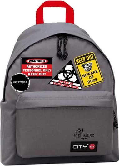 Σχολική Τσάντα Γυμνασίου / Λυκείου Πλάτης Lyc Sac Γκρι