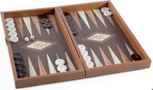 Σκάκι/Τάβλι Manopoulos Ξύλινομε Πούλια για Τάβλι 48x52cm