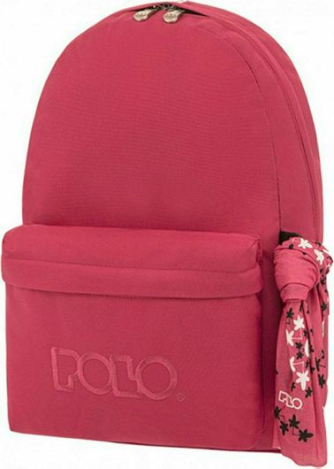Σχολική Τσάντα Πλάτης Polo 9-01-135-4000 2021 Γυμνασίου/Λυκείου 32x18x40cm Φούξια