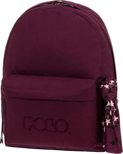 Σχολική Τσάντα Πλάτης Polo 9-01-135-4800 2022 Γυμνασίου/Λυκείου 32x18x40cm Μοβ