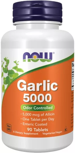 Now Foods Garlic 5000mcg Odor Controlled 90 Ταμπλέτες