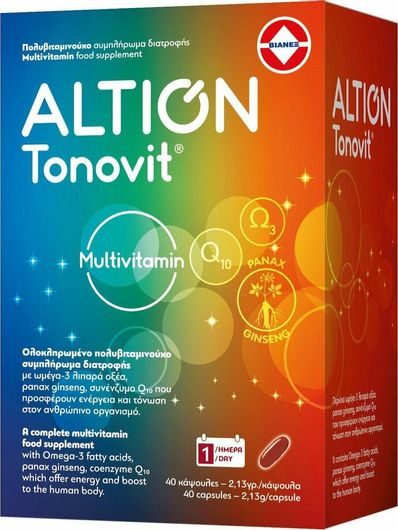Altion Tonovit Multivitamin Πολυβιταμίνη για Ενέργεια 40 Κάψουλες