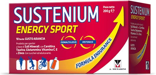 Menarini Sustenium Energy Sport Ειδικό Συμπλήρωμα Διατροφής 10 Φακελίσκοι Πορτοκάλι