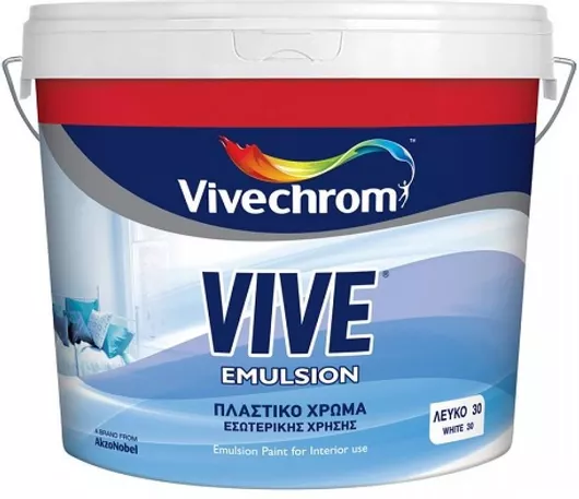 Πλαστικό Χρώμα Vivechrom Vive Emulsion για Εσωτερική Χρήση 750ml