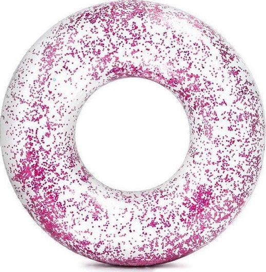 Φουσκωτή Σαμπρέλα Θαλάσσης Intex 56274 Glitter Tube Ροζ 119cm