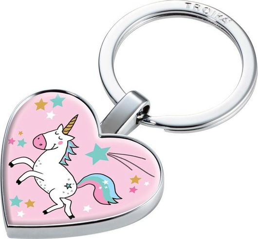Μπρελόκ Troika Μεταλλικό Καρδιά Unicorn