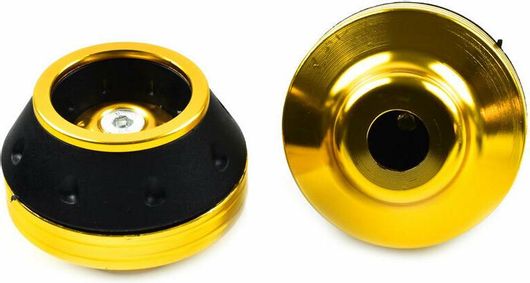 Σετ Προστατευτικά Πτώσης Αλουμινίου για Τροχούς Μοτοσυκλέτας A-PC-04 2τμχ Χρυσά