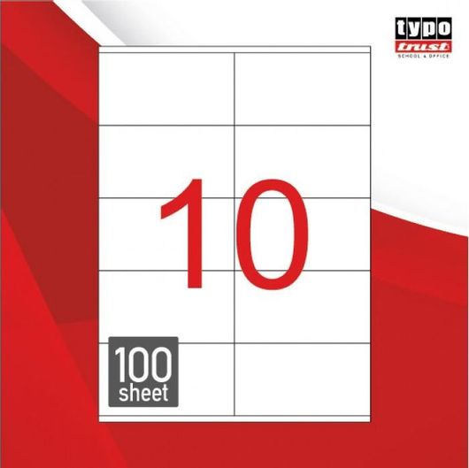 Ετικέτες Typotrust 100 Φύλλα 105x57mm (1000 ετικ)